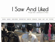 Tablet Screenshot of isawandliked.com